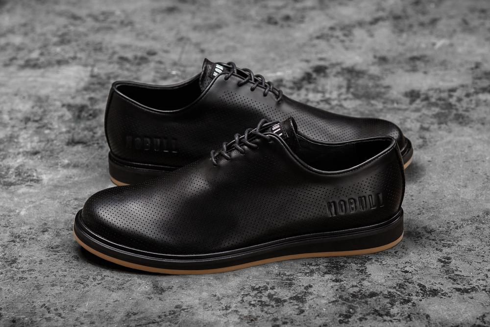 NOBULL Men's Leather Dress Shoes - Black - Ireland (8631SLEAM)